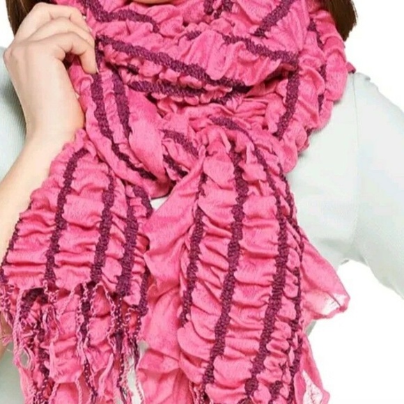 Layers by Lizden (2) Smocked Ruffled Wrap Scarves - Picture 2 of 7
